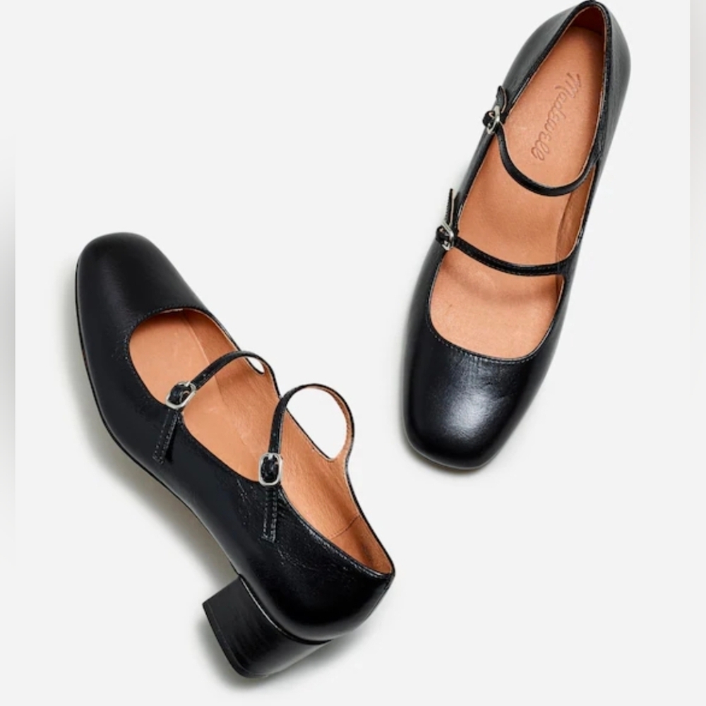 Madewell Black The Nettie Heeled Mary Jane